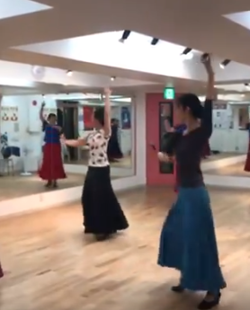フラメンコ練習風景