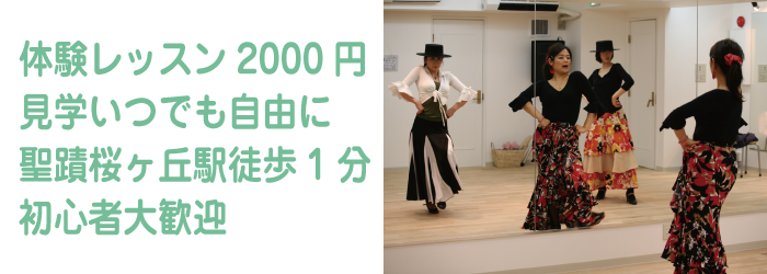 フラメンコ教室の体験講習見学説明